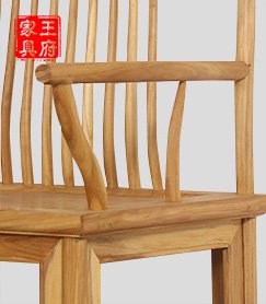 新中式简约榆木禅椅细节图