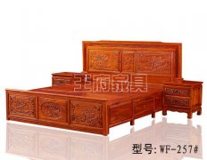 如此漂亮的双人床 是这样的香河老榆木家具厂做出来的！