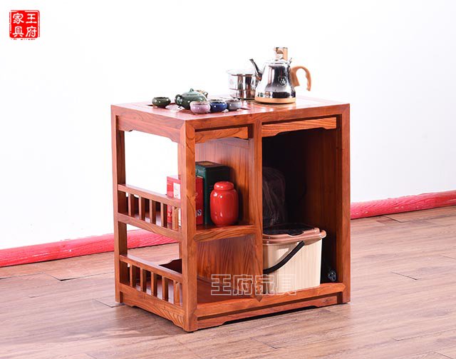 中式实木小茶车茶桌柜